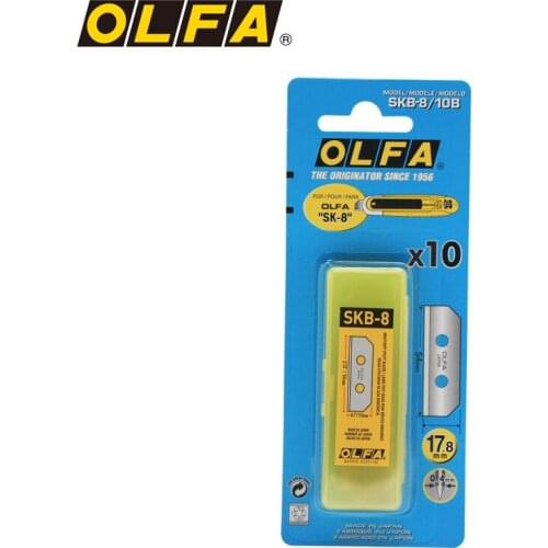 OLFA imported from Japan automatic retractable retractable safety knife SK-8 matching blade 18mm 10 film loaded SKB-8/10B