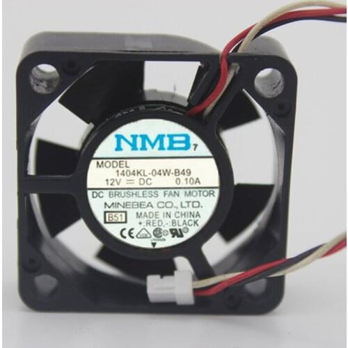 Original 1404KL-04W-B49 DC12V 0.11A 0.10A 3.5cm 3-wire cooling fan