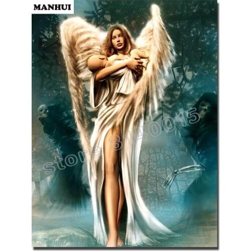 Full Square Diamond 5D DIY Diamond Painting Angel and baby Embroidery Cross Stitch Rhinestone Mosaic Painting Home Decor BEF386