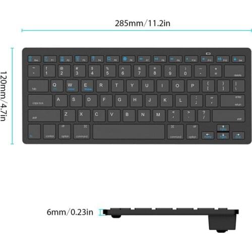 Professional Ultra-slim Wireless Keyboard Bluetooth 3.0 Keyboard Teclado for Apple for iPad Series iOS System for Smartphone