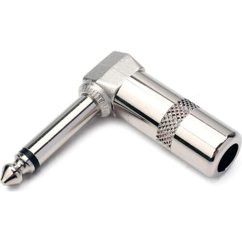 Right Angle 6.3mm Plug Double Channel Audio Cable Plug Guitar Accessaries Musical Instrument Parts Accessories