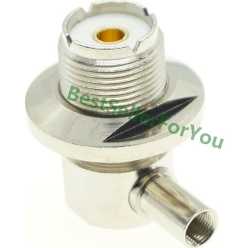 UHF Female SO239 SO-239 Jack Right Angle Solder Connector 90 degree LMR195 RG58 RG400 RG142 Cable