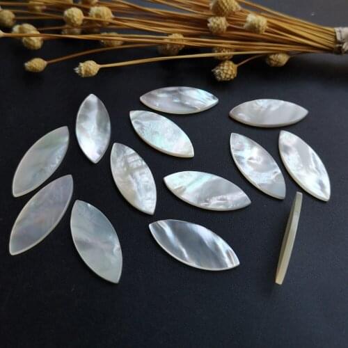 100pcs/lot 10x25mm Natural marquise cut Mother of Pearl shell for DIY Jewelry marquise mother Pearl MOP