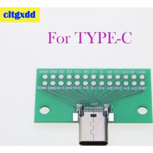 Cltgxdd 1Pcs USB tipo C USB 3,1 prueba de Cable de USB-C hembra macho a adaptador DIP circuito PCB de conector convertidor