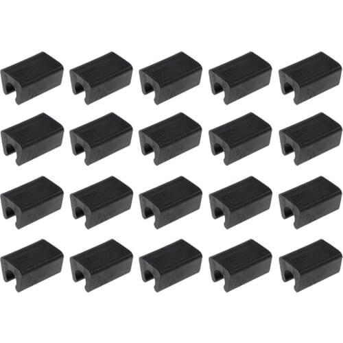 Floor Protector,Plastic Rectangle Shaped Non-Slip Chair Legs Tips Caps Furniture Feet Foot Pads Covers Black 20Pack