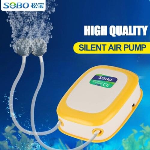 SOBO Aquarium Yellow Air Pump Pump Air Compressor For Aquarium Increase Air Control Qquarium Fish 3.5W/4.2W Accessories For Air