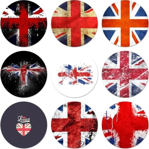58mm england british english uk flag Icons Pins Badge Decoration Brooches Metal Badges For Backpack Decoration