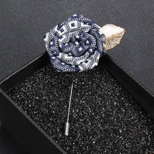 10 Pcs\lot Handmade Europe Style Silk Rose Artificial Flower Men Mens Guest Brooch Corsage Suit Accessory Boutonniere Flowers