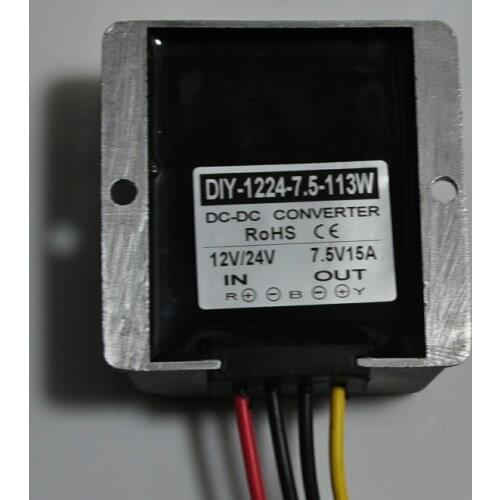 12V24V(9.5V-40V) Step Down 7.5V 15A 113W DC DC Converter Buck Module Car Power Adapter Voltage Regulator Waterproof