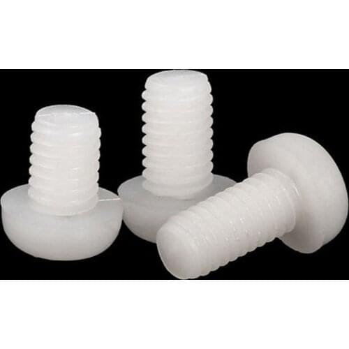 60pcs M2.5 Round head Nylon Phillips screws Plastic screw Pan heads bolt 4mm-12mm Length