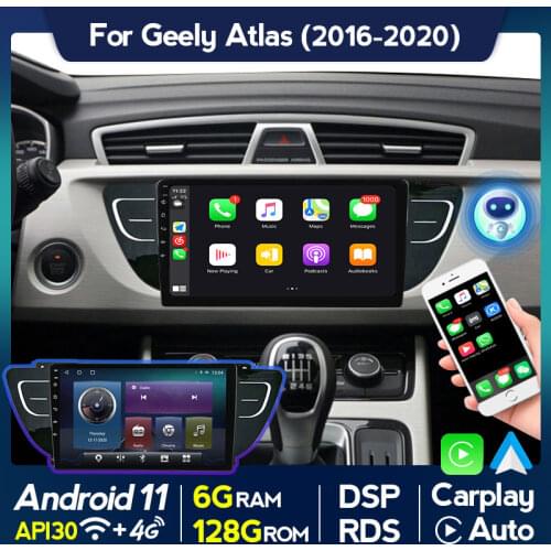 Android 11 Car Radio Stereo For Geely Atlas NL-3 2016-2020 Multimedia Video Player GPS Navigation WIFI BT5.0 Auto Audio Carplay