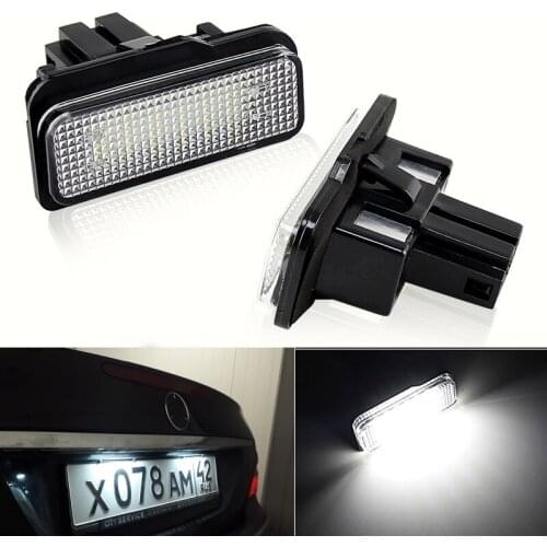 For Mercedes BENZ S-CLASS W211 C-CLASS W203 W219 SLK R171 Car Rear white LED license plate light number plate lamp