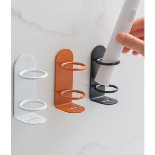 Electric Wall-Mounted Holder Electric Toothbrush Holder Punch-free Razor Holder Storage Shelf Toothbrush Organizer Bathroom