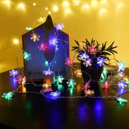 Festoon Led Light String Flash Curtain Snowflake Fairy Lights Christmas New Year Room Window Lights Decor