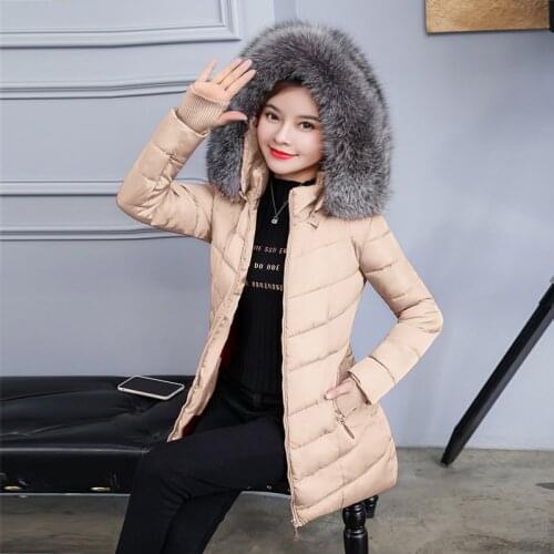 Parka Coat 2021 New Long womens winter jacket Faux Fur Thick Warm coat women autumn Casual Slim Big Pockets Female
