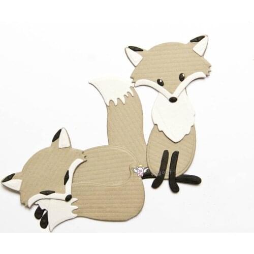 Mmao Crafts Metal Steel Cutting Dies New Fox decoration Stencil For DIY Scrapbooking Paper/photo Cards Embossing Dies
