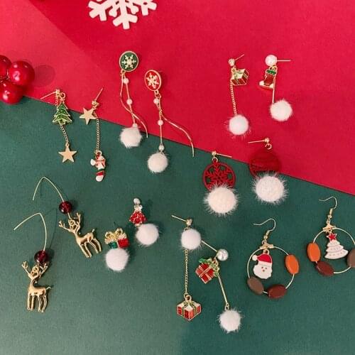 2021 Trendy Christmas Womans Earrings Alloy Dangle Earrings for Women Long Tassel Creative Fashion Party Jewelry Girl Gifts Hot