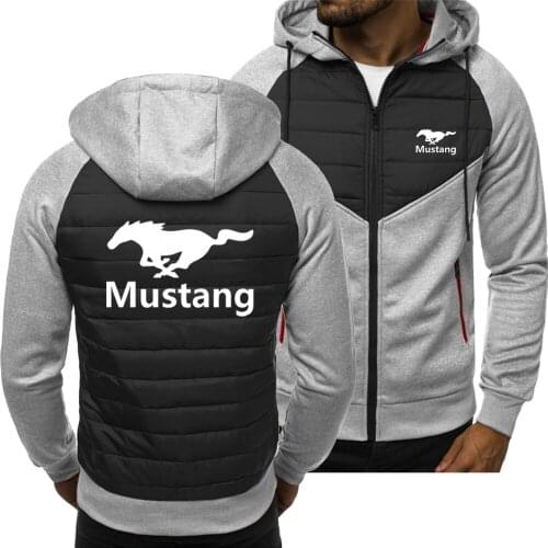 New Spring Autumn Mustang Hoodie Mens Fashion Sport Casual Sweatshirts Cardigan Zipper Long Sleeve Jacket