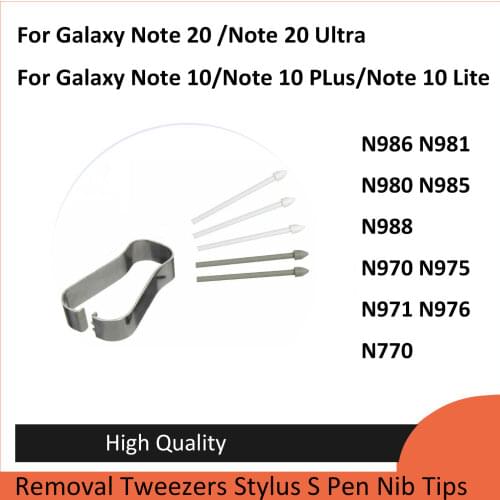 1SET Removal Tweezers Tool Touch Stylus S Pen Tips For Samsung Galaxy Note 10 N970 N9700 N970f N10 Plus + N9750 N975
