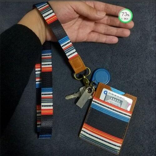 New Genuine Leather Printing Mini Card Wallet Bank ID Card Case Credit Card Holders with Keychain Money Bag Small Elastic Purse