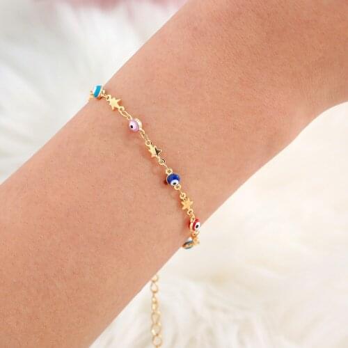 Charm Women Evil Eye with Star Bracelet for Women Anklet Bracelet Personality Hand Chain Hand Accessories for Women