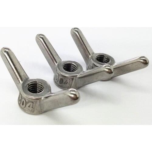 Wholesale! 50PCS/LOT M6 M8 M10 SS304 Stainless Steel Long Wing Nuts Stainless Bolts & Screws Claw nuts And Bolts Hardware