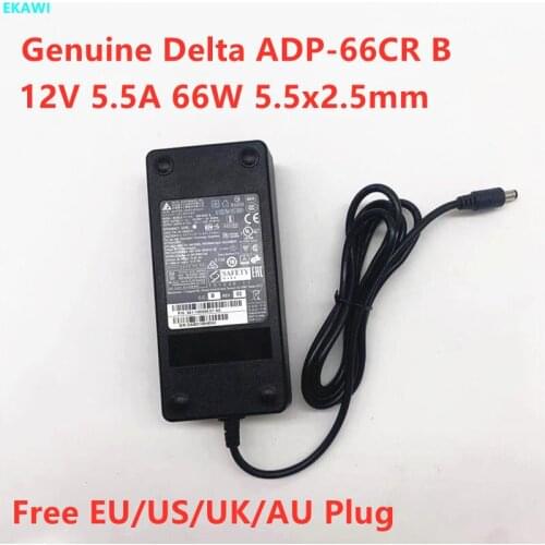 Genuine 12V 5.5A 66W 5.5x2.5mm DELTA ADP-66CR B Power Supply AC Adapter For Laptop Charger