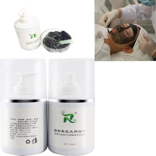 Original 300ml Soft Laser Carbon Cream Gel for Nd Yag Laser Skin Rejuvenation Whitening Shrink Pores Skin Care Blackhead Removal