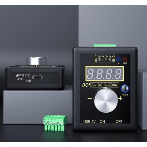 Rechargeable Portable Analog Signal Generator 0-5V 0-10V 0-20mA 4-20mA Adjustable Voltage Current Simulator Calibrator