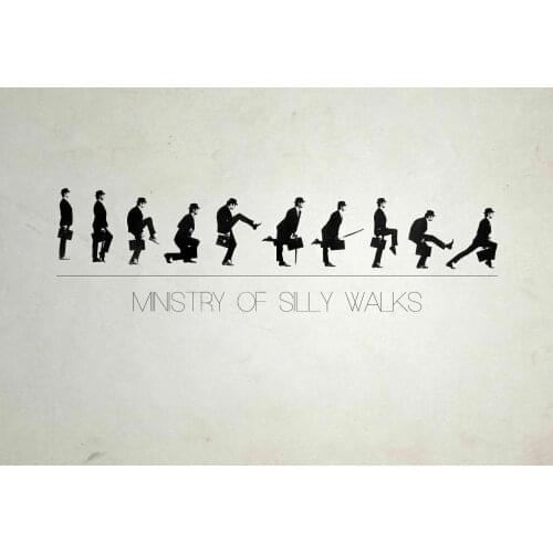 Monty Python Ministry of Silly Walks Silk Cloth Poster Art Bedroom Decoration