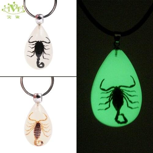 Luminous Real Scorpion Keychain Yellow Black Netural Insect Key Rings Handmade Glow In The Dark Boyfriend Gift Souvenir Jewelry