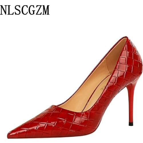 Patent Leather Red Heels Party Shoes for Women Pumps Women Shoes White High Heels Office Shoes Women Wedding Heels Zapatos Mujer