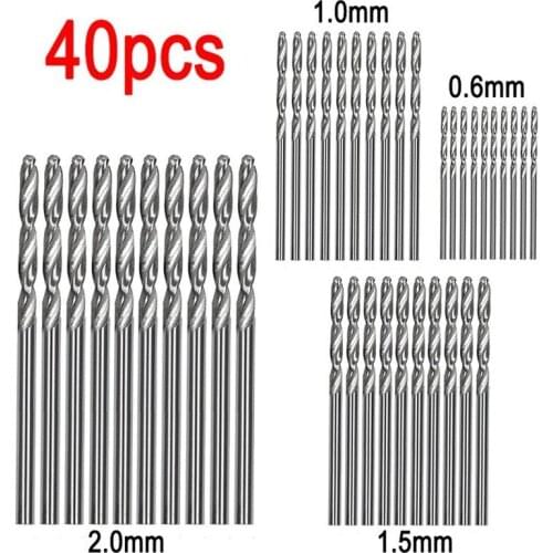 50/40Pcs HSS High Speed Steel Drill Bits Set Tool High Quality Power Tools Set Accessories For Rotary Tool 0.6/1/1.5/2/2.5/3mm