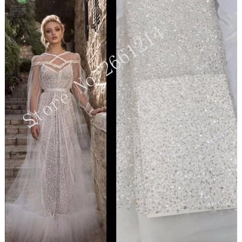 17nice BZL-12120 Embroidered tulle mesh fabric Fashion lace fabric for party dress