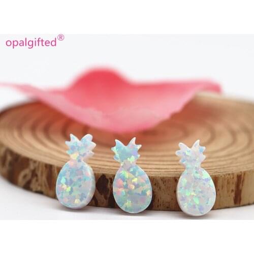 3pcs/lot) Free shipping 7.1*14mm synthetic pineapple opal white opal pineapple shape with wholesale price for DIY Jewelry