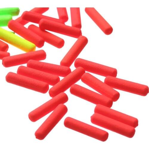 30Pcs/Bag Light Weight Cylinder Foam Floats Ball Oval Floats Beads Indicator Fish Beans Rig Material Carp Fishing Accessories