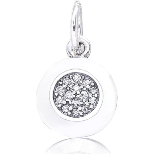 Ajax New 925 Sterling Silver Charm Pendant Elegant Circle Silver Beads Fit Charm Bracelet Necklace For Women Jewelry Gifts DIY