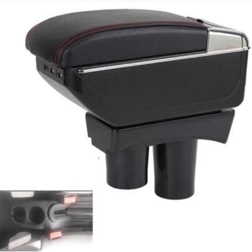 For Citroen C3 armrest box USB Charging heighten Double layer central Store content cup holder ashtray accessories