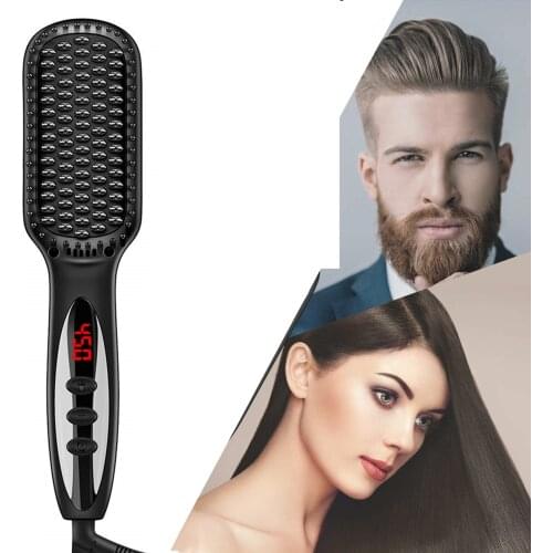 Heating Straightening Comb Hair Straightener Electric Hair Smoothing Brush Hair Quick Straightener Beard Comb