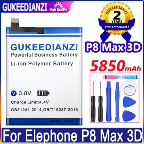 GUKEEDIANZI Elephone P8 Phone Batteries