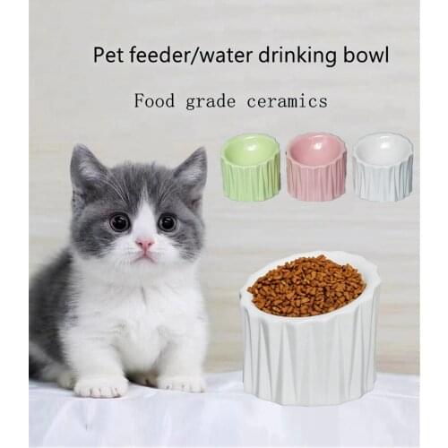 Cat Bowls Ceramic Pet Feeder For Cats Bowl Dogs Feeding Drinking Bowl for Dogs Safety EP Dog Accessories Dogs Supplies