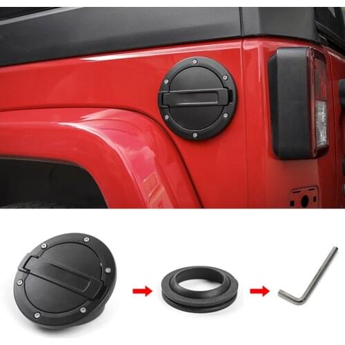 SHINEKA New Design Black Car Fuel Tank Cover Fuel Gas Cap For Jeep Wrangler 2007 up