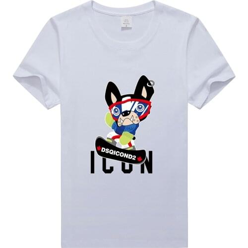 Dsq2 summer style Dog logo 100% cotton Mens and Womens ICON T-shirt casual O-Neck T-shirt short sleeve tees T-shirt for men