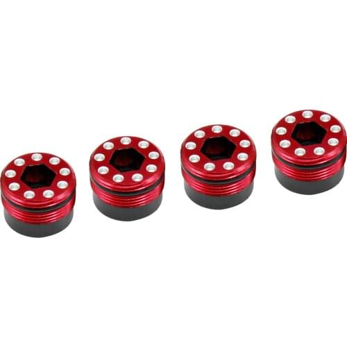 Hot Racing heavy duty aluminum hub nuts (pillow block bushings) with Delrin pivot ball cups for ARRMA 1/5 Kraton 8S