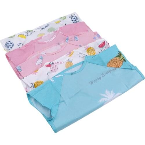 Hot Sale Disposable Half-Sleeved Baby Eating Feeding Smock Bib Summer Thin Baby Waterproof ChildrenS Cartoon Apron Bib