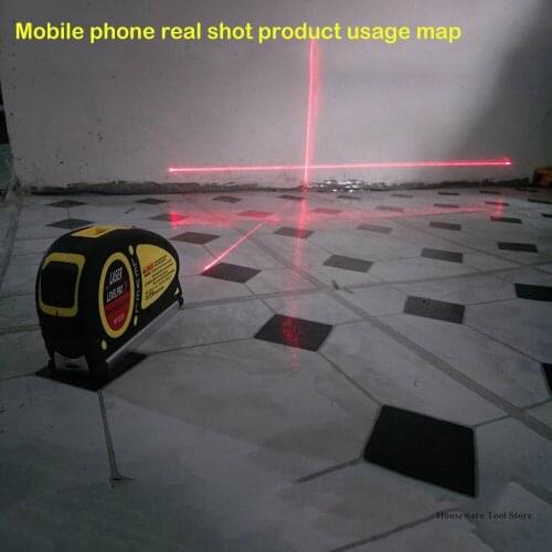 Multifunction 3 In 1 Digital Laser Measuring Tape Line Precise String Mode Laser Measuring Tape Measure Tool