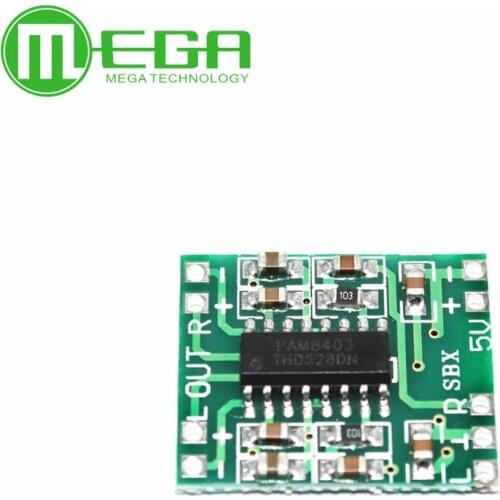 50pcs PAM8403 module Super mini digital amplifier board 2 * 3W Class D digital amplifier board efficient 2.5 to 5V USB power