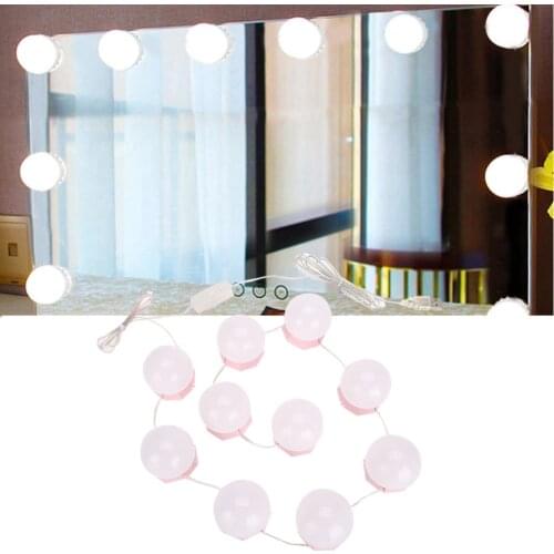 10 Bulbs Kit For Dressing Table Dimmable Warm Cold Tones Bulb Light ​String Mirror Light Vanity Lamps Bathroom Dressing Lighting
