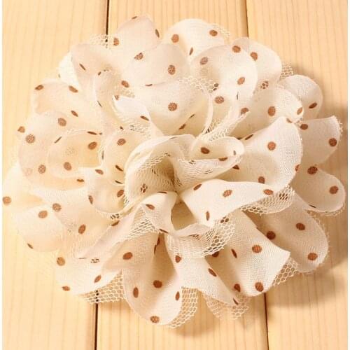 A Pack 20Pcs/Lot Size 10Cm Fabric Flowers Lace yarn net chiffon Artificial Flower Wedding Supplies Handmade DIY Hair Accessoires