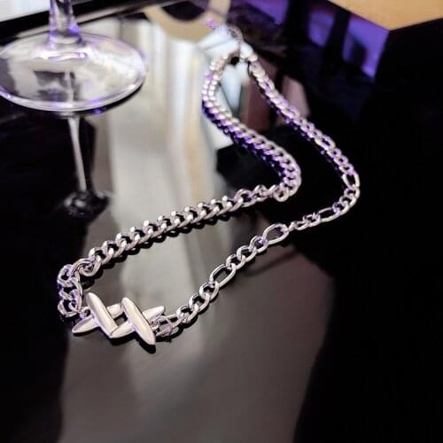 2021 New Trendy Ins Style Necklace For Men and Women Hip Hop Street Titanium Steel Couple Clavicle Chain Fashion Accessories